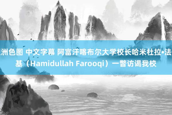 亚洲色图 中文字幕 阿富汗喀布尔大学校长哈米杜拉•法鲁基（Hamidullah Farooqi）一瞥访谒我校